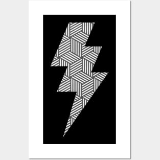 Lightning Bolt geometric Posters and Art